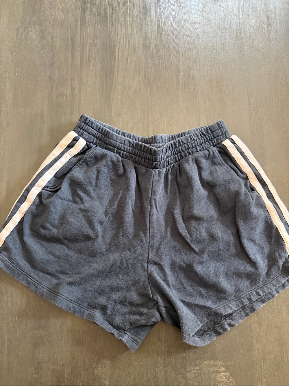 Old Navy Navy Athletic Shorts Women’s M Striped Side Detail Drawstring